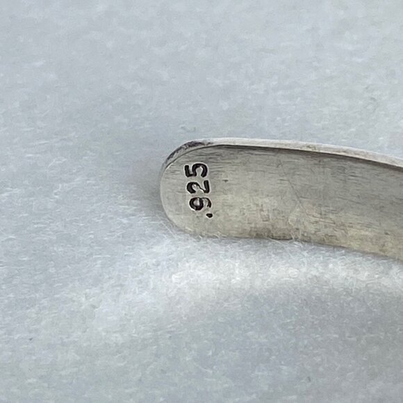 Sterling Silver 925 Stamped “Follow Your Inner Compass” Oval Cuff Bracelet 6.75" - Picture 8 of 16